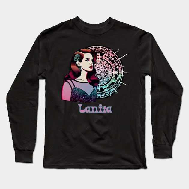 Lana Del Rey - Lanita Long Sleeve T-Shirt by Tiger Mountain Design Co.